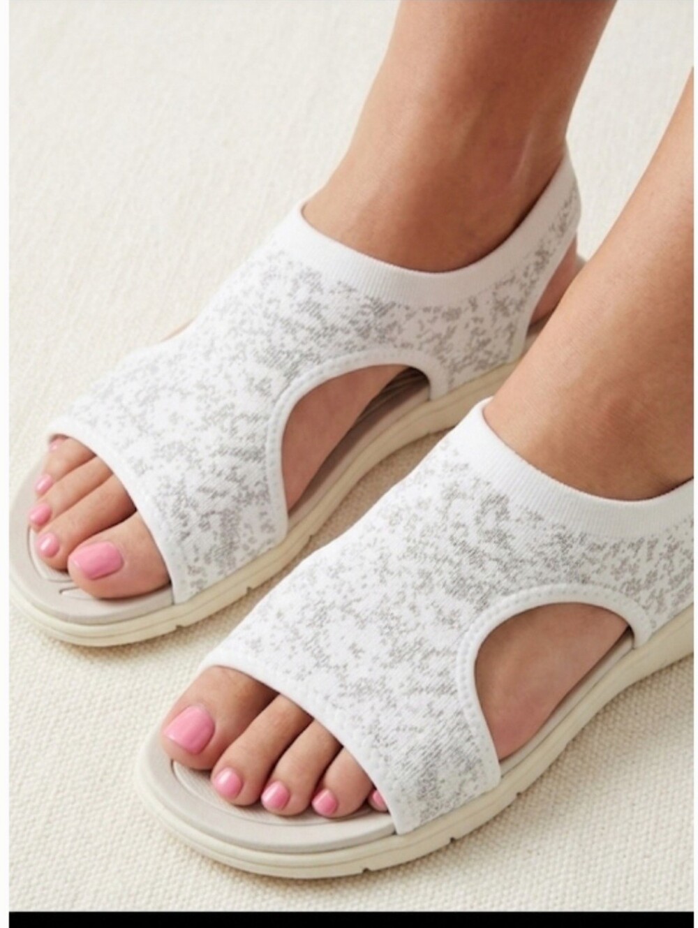 NEW Comfortview white sandals 9 M lightweight
